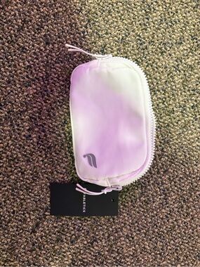 Fabletics White Small Zipper Tech Pouch